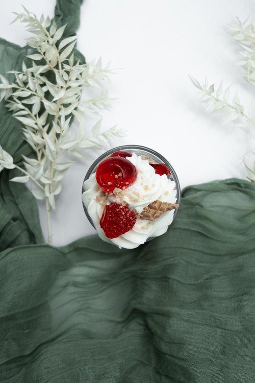 Dessertkerze / Duftkerze / Kirsch vanille / Geschenk / Geburtstagsgeschenk / Kerze