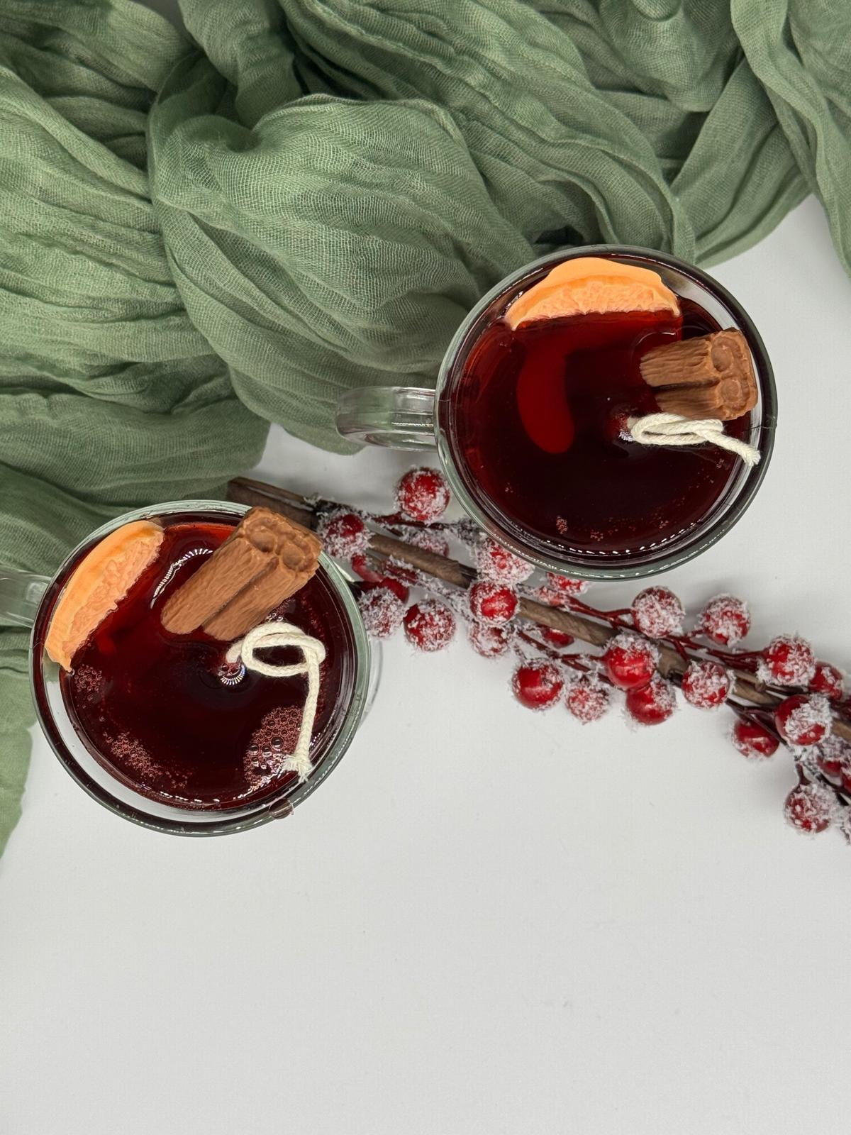 Glühweinkerze / Duftkerze / Geschenkidee / Weihnachtskerze / Weihnachtsgeschenk